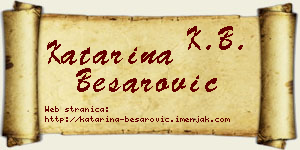 Katarina Besarović vizit kartica